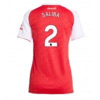 Stroje piłkarskie Arsenal William Saliba #2 Koszulka Podstawowej dla damskie 2025-26 Krótki Rękaw